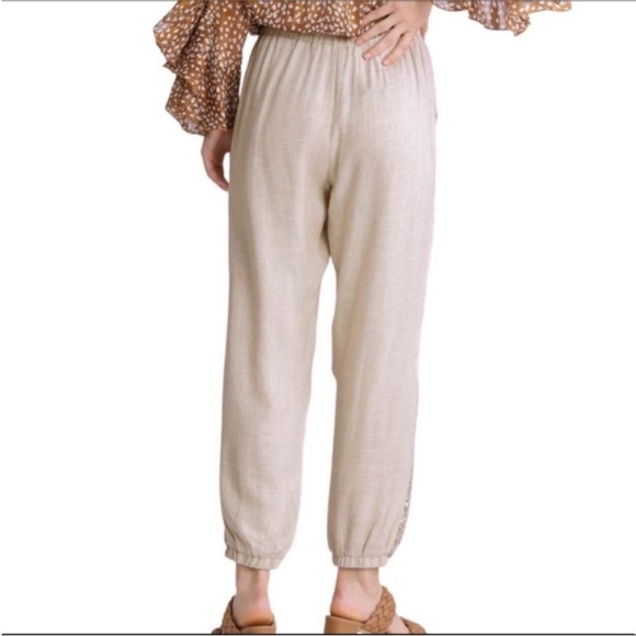 UMGEE linen sequins jogger pants L - Picture 4 of 7